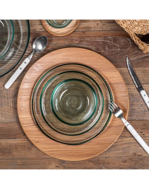 Acqua Becher aus transparentem Kristall, 14 x 14 x 6 cm