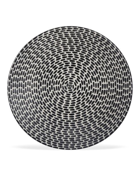 Terrassenspeiseteller schwarz - 27x27x3cm