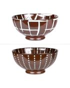 Lot de 2 saladiers Utah marron - 20x20x10cm