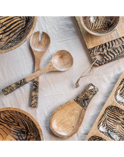 3 reposacucharas Phoenix marrones, 24 x 12 x 2 cm