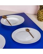 6 Assiettes creuses Ellipse blanche - 23x23x2cm