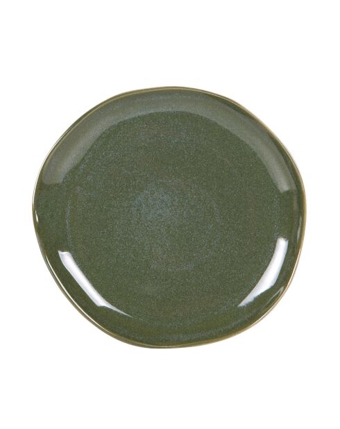 6 Assiettes plates Symphony verte - 27x27x2cm