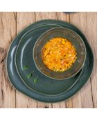 6 Assiettes plates Symphony verte - 27x27x2cm