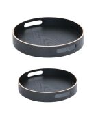 Plateau rond noir - 41x41x5cm