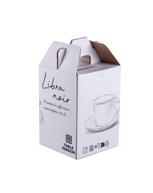 Coffret café Libra noir - 10x7x5cm