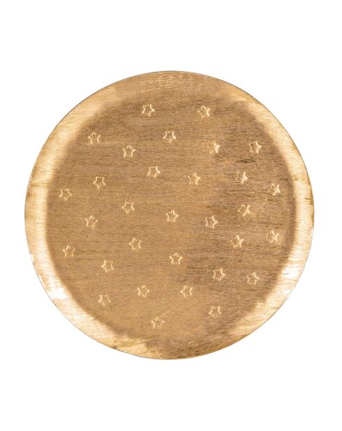 Plateau en métal Féerie doré - 35x35x2cm