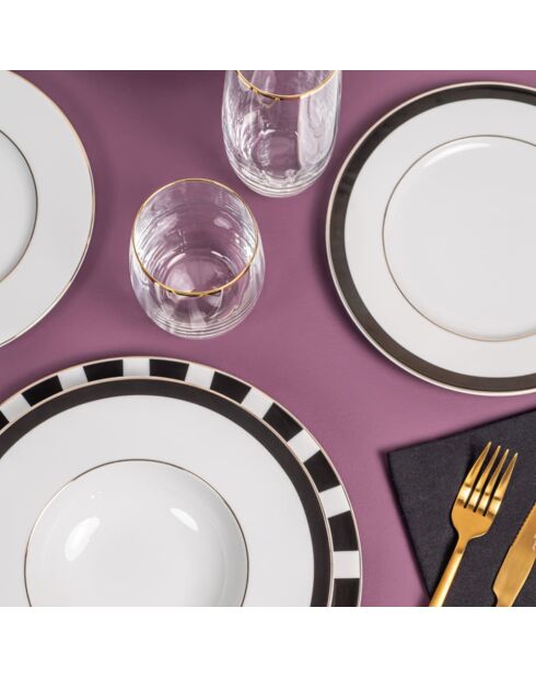 6 Assiettes à desserts Ardec multicolore - 21 × 21 × 2 cm