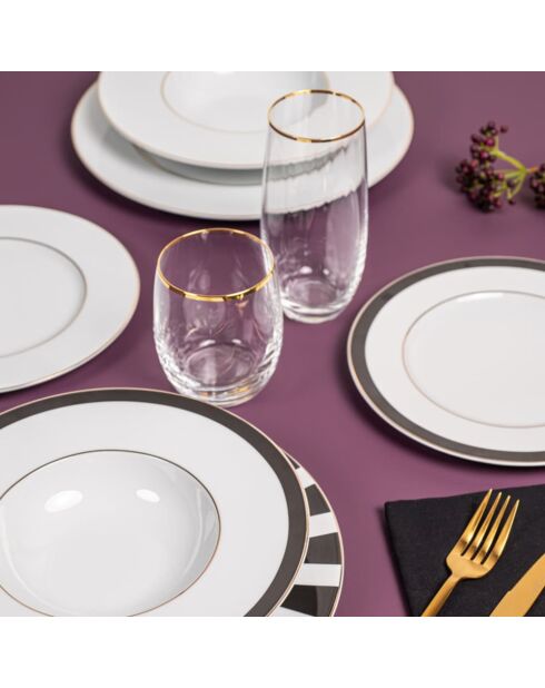 6 Assiettes à desserts Ardec multicolore - 21 × 21 × 2 cm