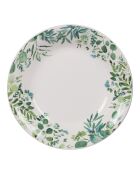 12 Assiettes creuses Natura verte - 21x21x4cm