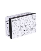 Coffret de 4 tasses Mistigris blanches - 11x9x8cm