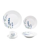 Service 30 pièces en porcelaine Lavande blanche - 41x20x28cm