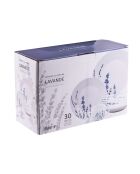 Service 30 pièces en porcelaine Lavande blanche - 41x20x28cm