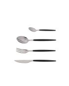 Juego de cubiertos negros Amsterdam de 24 piezas, 13,5 x 7 x 26 cm