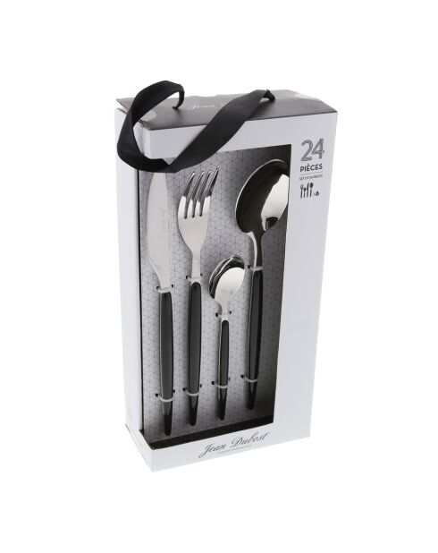 Amsterdam 24-delige zwarte bestekset - 13,5x7x26cm