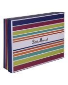 Set mit 6 Tassen mit bunten Löffeln — 8 x 6 x 8 cm