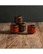 Set van 4 veelkleurige Kyoto-bekers - 8x7x8cm