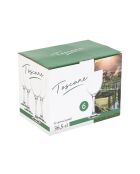 Vidrio y cristal transparentes de tallo toscano, 8,3 x 8,3 x 19,7 cm