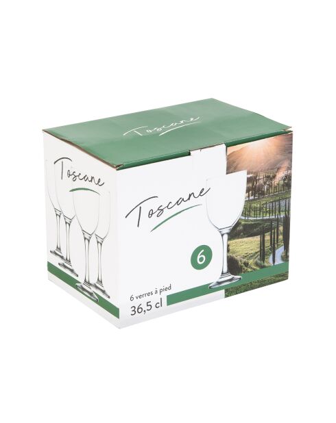 Vidrio y cristal transparentes de tallo toscano, 8,3 x 8,3 x 19,7 cm