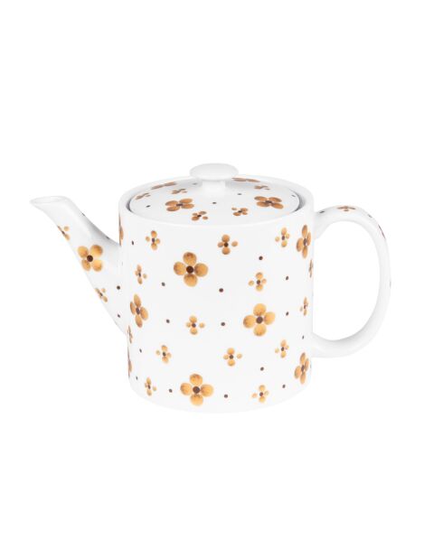 Eleor Goldene Teekanne mit Filter, 21 x 19 x 11 cm