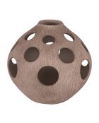 Lámpara redonda Malawi marrón - 29x29x28cm