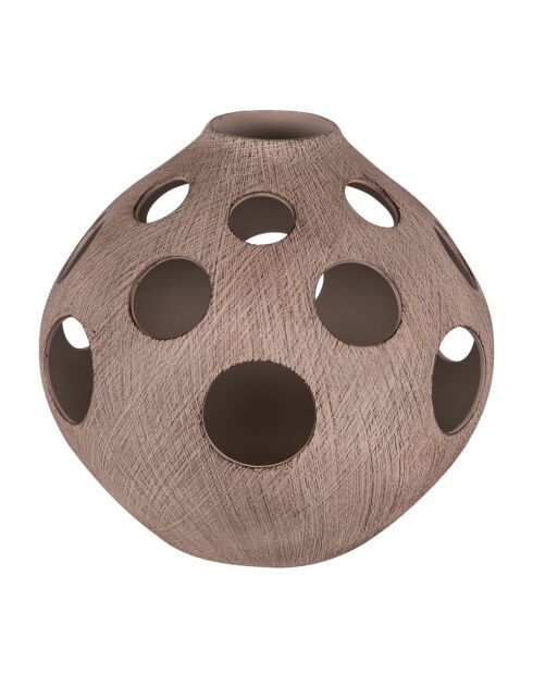 Lámpara redonda Malawi marrón - 29x29x28cm