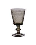 Lussan Glas mit gerissenem Stiel, grau, 8 x 8 x 15 cm