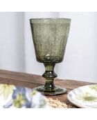 Lussan Glas mit gerissenem Stiel, grau, 8 x 8 x 15 cm