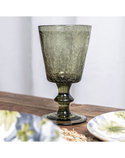 Vetro a stelo screpolato grigio Lussan - 8x8x15cm