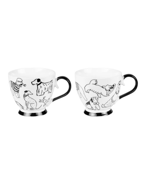 Coffret de 2 déjeuners Oscar blancs - 15x11x10cm