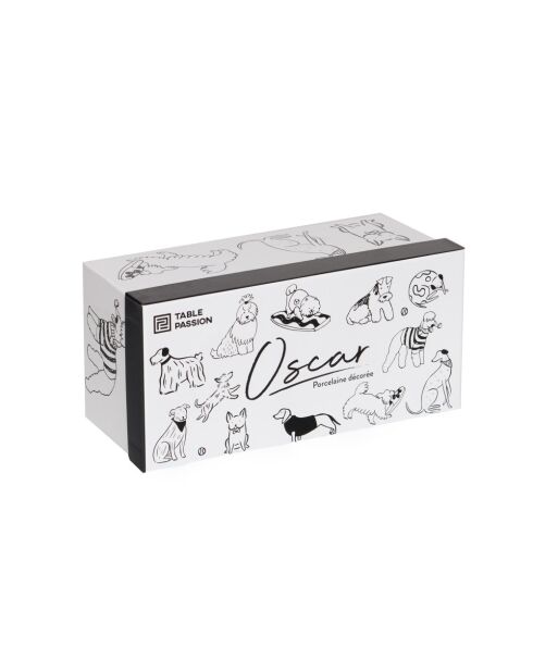 Coffret de 2 déjeuners Oscar blancs - 15x11x10cm