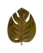 Planche feuille Tropicale marron - 27x20x2cm