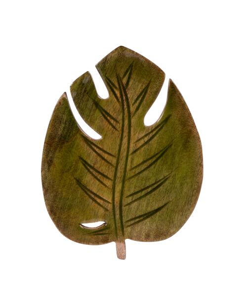 Planche feuille Tropicale marron - 27x20x2cm