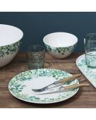 12 Assiettes plates Natura verte - 27x27x3cm