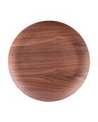  6 Assiettes de présentation marron - 34x34x2cm
