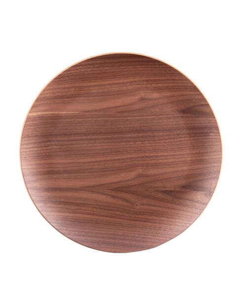 6 Assiettes de présentation marron - 34x34x2cm