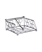 Servilletero plateado - 14 x 14 x 7 cm