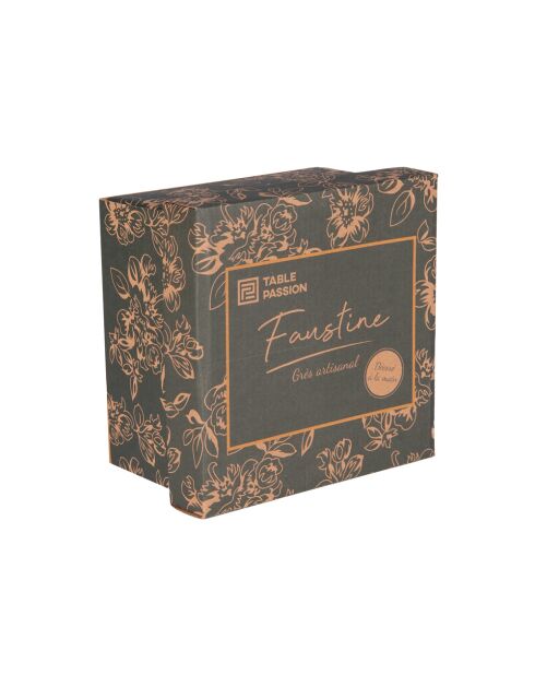 Coffret 4 gobelets Faustine verts - 8x8x11cm