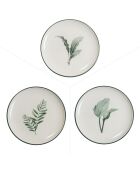 Floralia Speiseteller, cremefarben und elfenbeinfarben, 28 x 28 x 3 cm