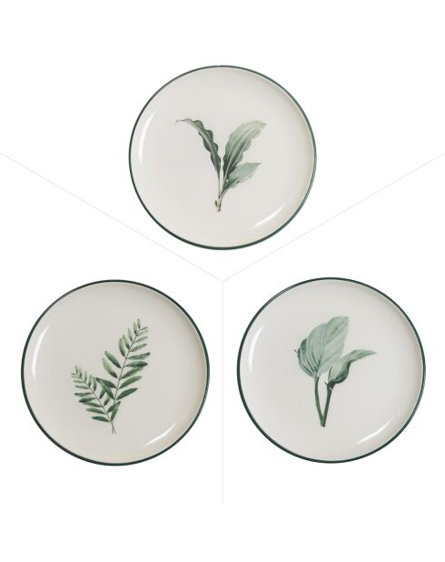 Floralia Speiseteller, cremefarben und elfenbeinfarben, 28 x 28 x 3 cm