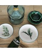 Floralia Speiseteller, cremefarben und elfenbeinfarben, 28 x 28 x 3 cm