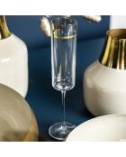 Exter fluit transparant goud en kristal - 5x5x23cm