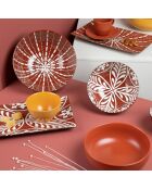 3 Coupelles Java rouges - 12x12x7cm