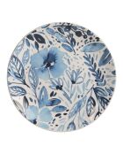 12 Assiettes à desserts Jardin bleue - 22x22x3cm