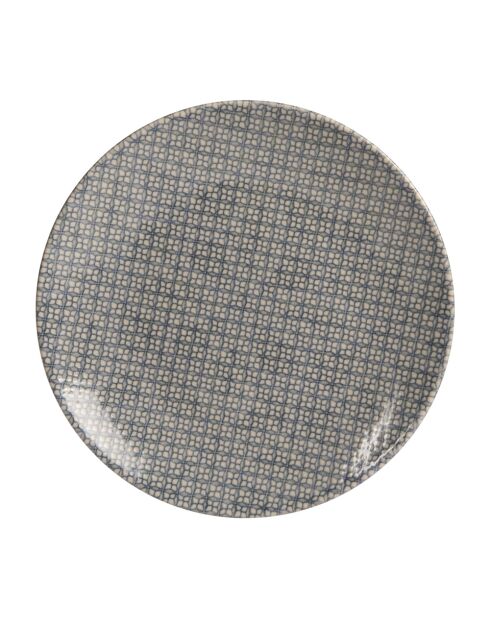 6 Assiettes à desserts bleue - 21x21x3cm