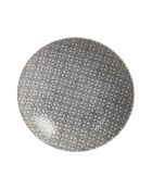 12 Assiettes calotte bleue - 22x22x5cm