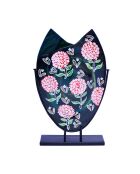 Jarrón multicolor para huevos tipo cabaña, 33 x 10 x 50 cm