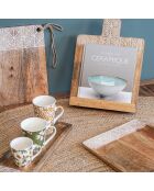 Plateau carré Spirit marron - 36x36x2cm