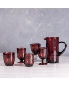 Gordes Seifenblasenstielglas, 13 x 13 x 8 cm, lila