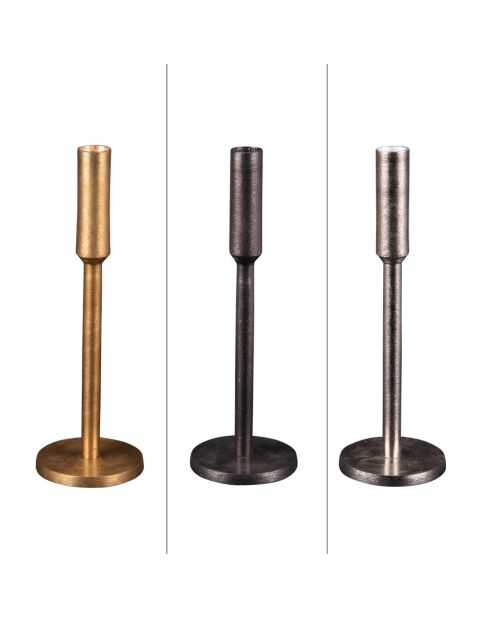 Set mit 3 bunten Feenkerzenständern aus Metall — 11 x 11 x 27 cm