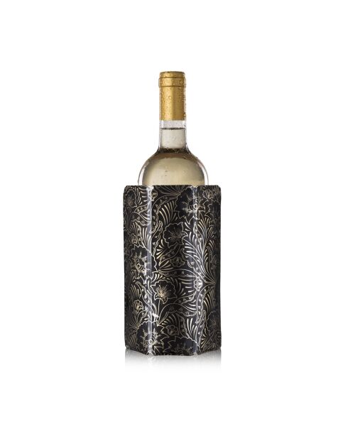 Hielera para champán Royal Gold, color negro, 14 x 3 x 18 cm